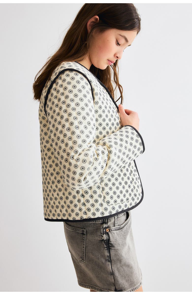 H&M Quilted Cotton Jacket, Alternate, color, Cream/Patterned