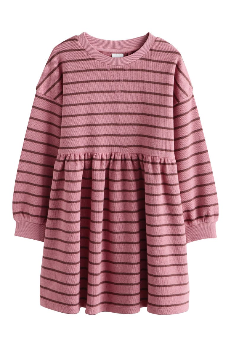 Kids' Stripe Sweatshirt Dress, Main, color, PINK