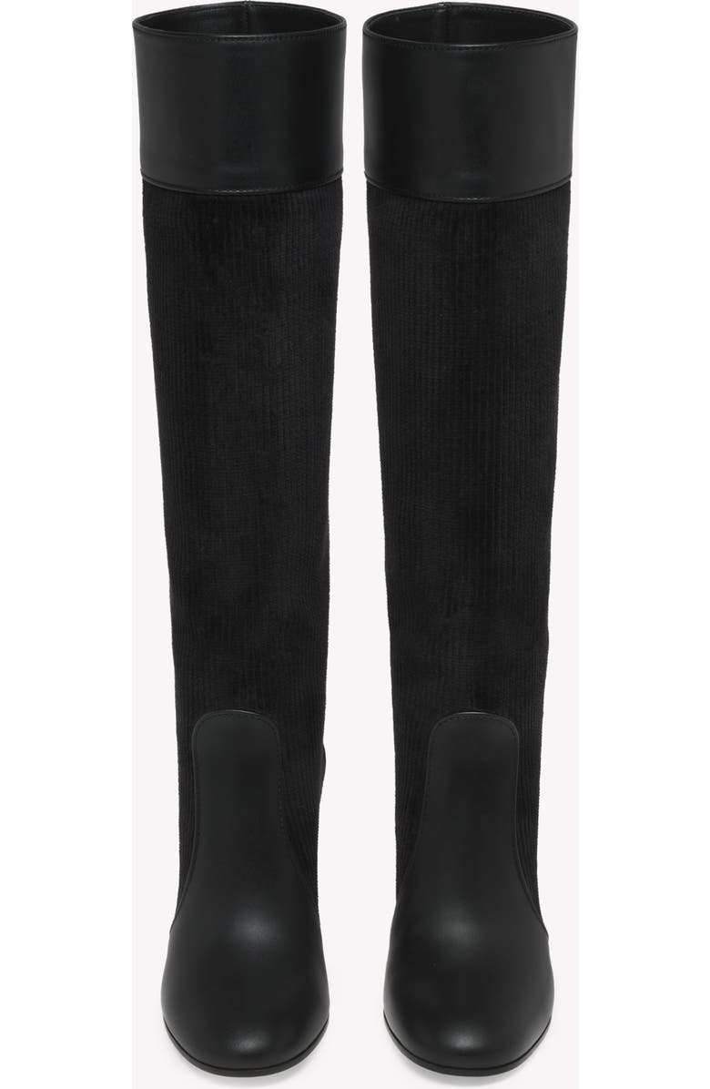 Gianvito Rossi Sheffield Boots, Alternate, color, Black Calf And Fabric