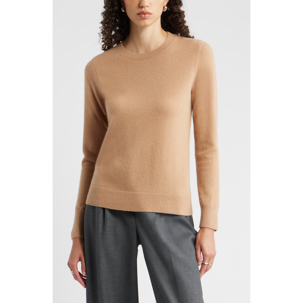 Nordstrom Cashmere Crewneck Sweater In Yellow