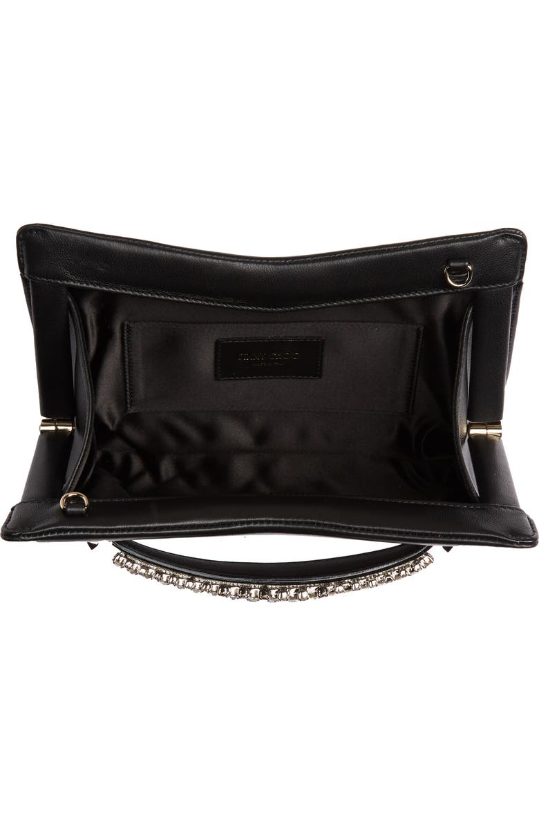 Jimmy Choo Nappa Leather Clutch with Crystal Bracelet, Alternate, color,