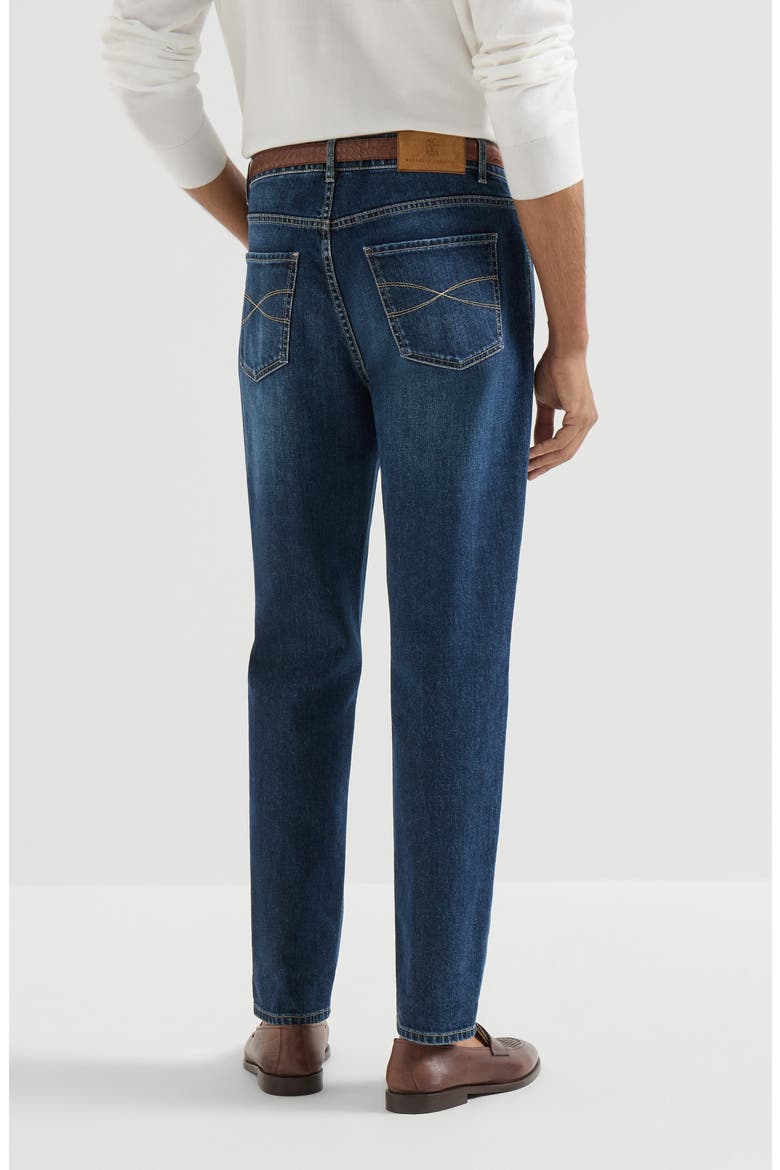 Traditional fit five-pocket trousers, Alternate, color, Denim