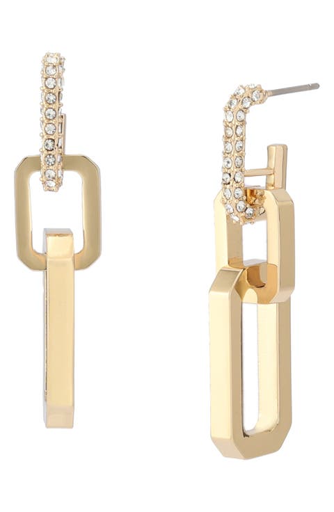 Hattie Double Hexagon Drop Earrings