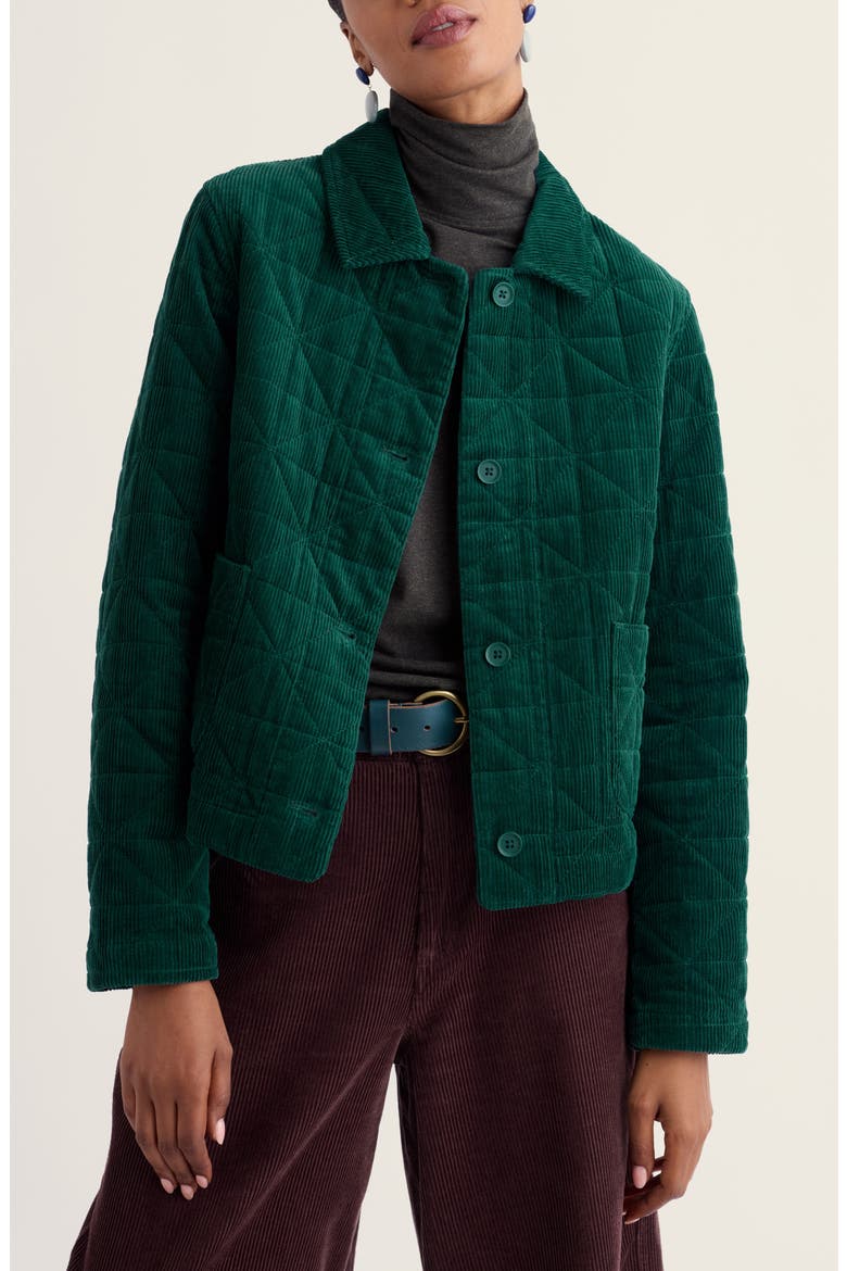 Incoming Tide Quilted Corduroy Jacket, Main, color, DARK THYME