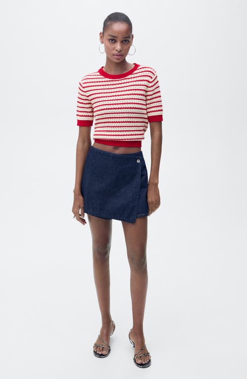 MANGO MANGO MIMOI COTTON OPEN STITCH SWEATER 