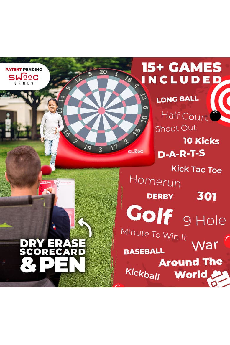 Giant Kick Darts Game, Alternate, color, Red