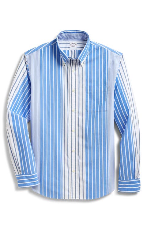 Friday Regular Fit Stripe Cotton Poplin Button-Down Shirt