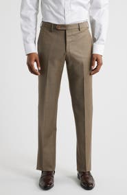 Zanella Parker Classic Wool Sharkskin Dress Pants