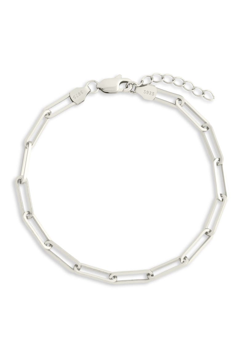 Bold Paper Clip Chain Bracelet, Main, color, SILVER