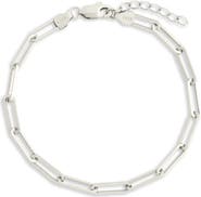Sterling Forever Bold Paper Clip Chain Bracelet