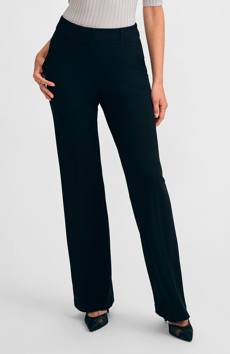 Isaac Mizrahi New York High Waist Flare Pants, Main, color, 