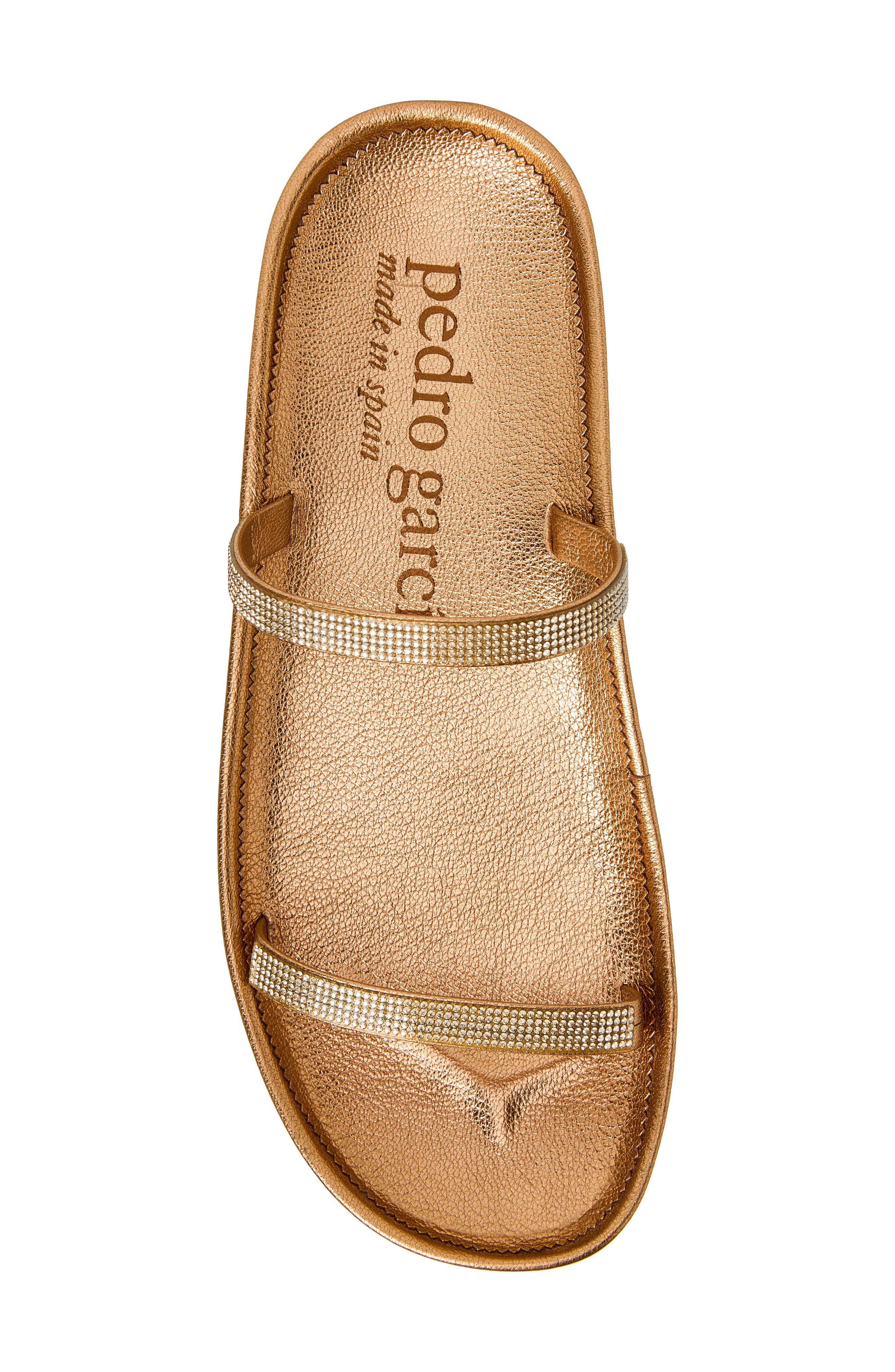Pedro Garcia Alania Platform Sandal, Alternate, color, Tan Metallic