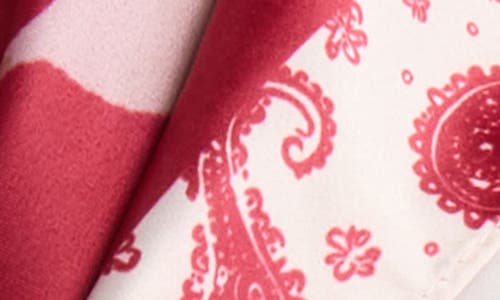 Nordstrom Rack Floral Satin Scarf In Pink