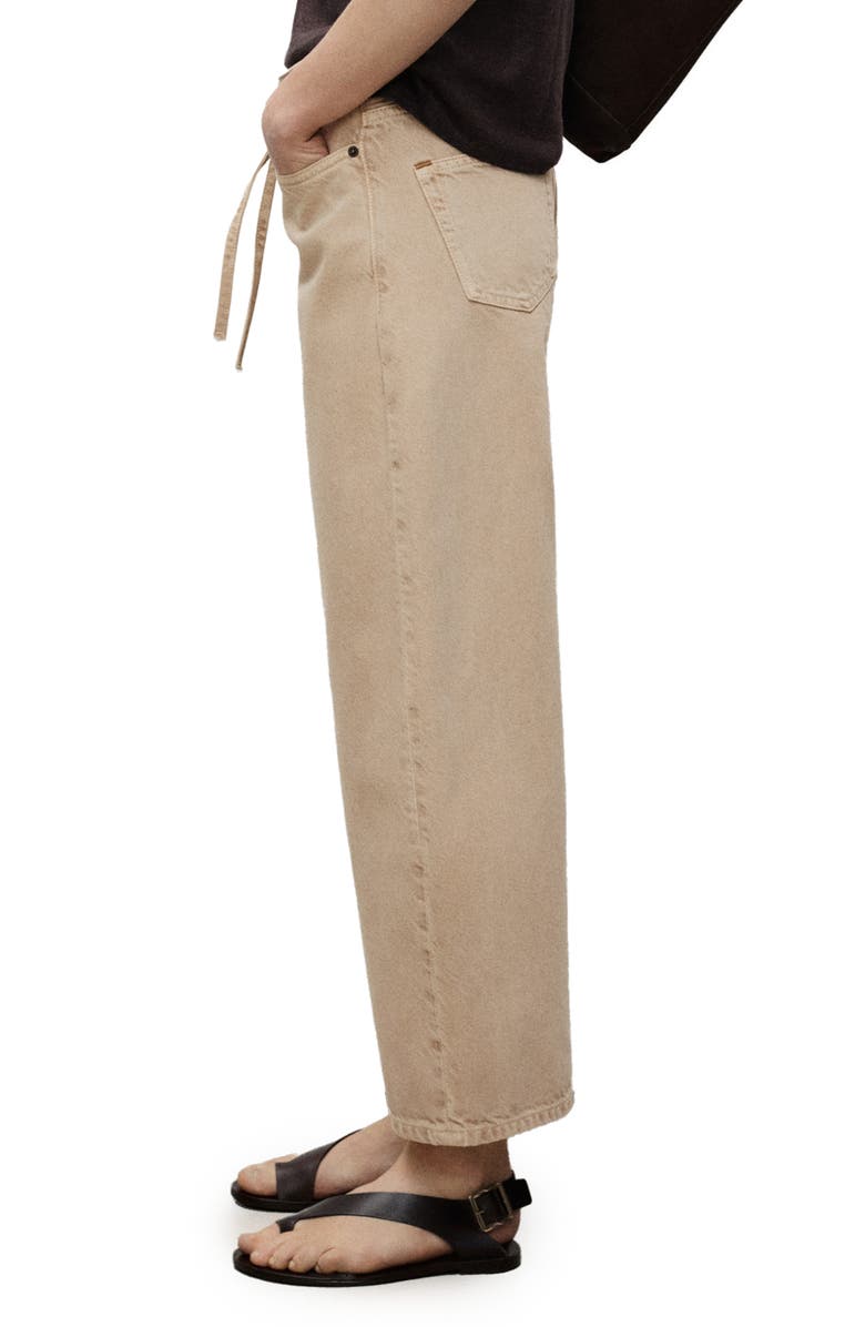 MANGO Belted Balloon Jeans, Alternate, color, 