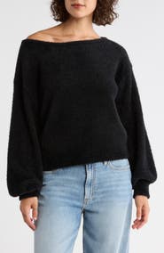 Abound Eyelash Knit Off-the-Shoulder Sweater