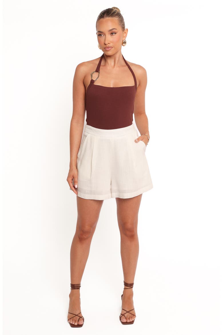 Olympia High Waist Shorts, Alternate, color, WHITE