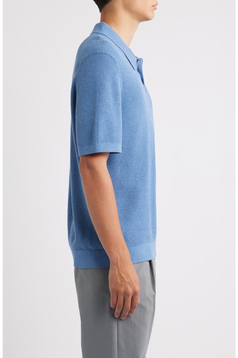 Soris Knit Polo, Alternate, color, BLUE LAKE MELANGE