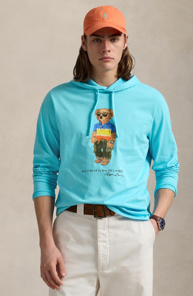 Polo Ralph Lauren Polo Bear Jersey Graphic Hoodie, Alternate, color,