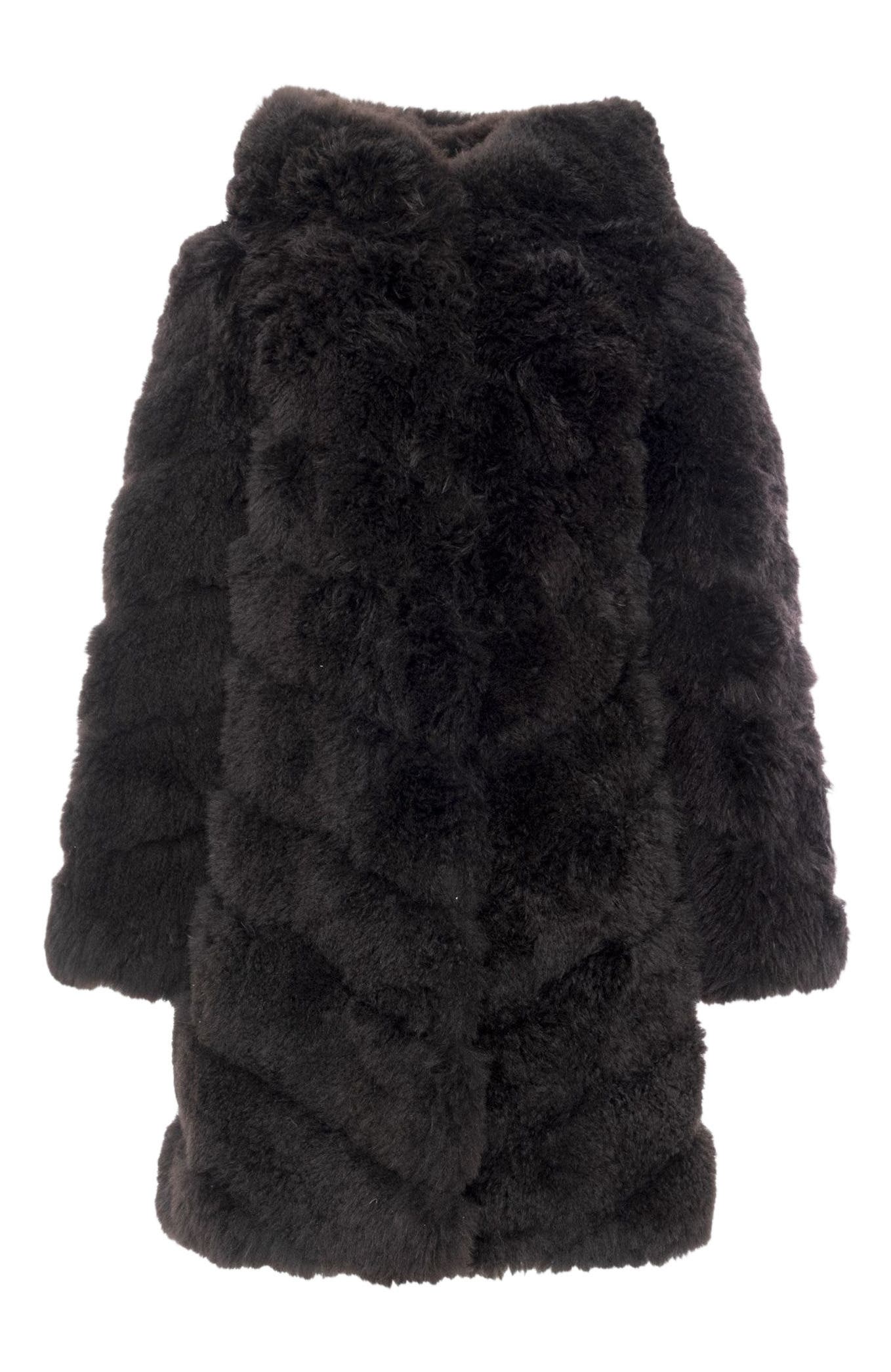 Select Genuine Shearling Diagonal Parka - image 2