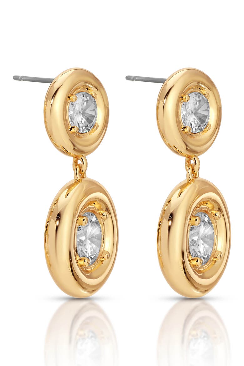 Crystal Drop Earrings, Alternate, color, CLEAR
