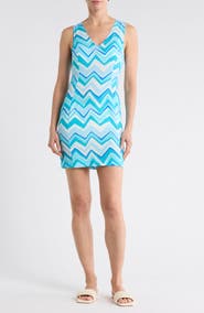 M Missoni Chevron V-Neck Sleeveless Minidress