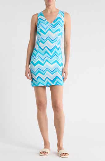M Missoni Chevron V-Neck Sleeveless Minidress