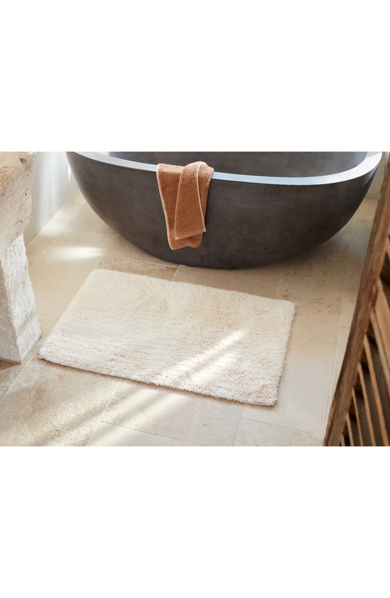 Coyuchi Organic Cotton Shag Bath Rug, Alternate, color, Undyed