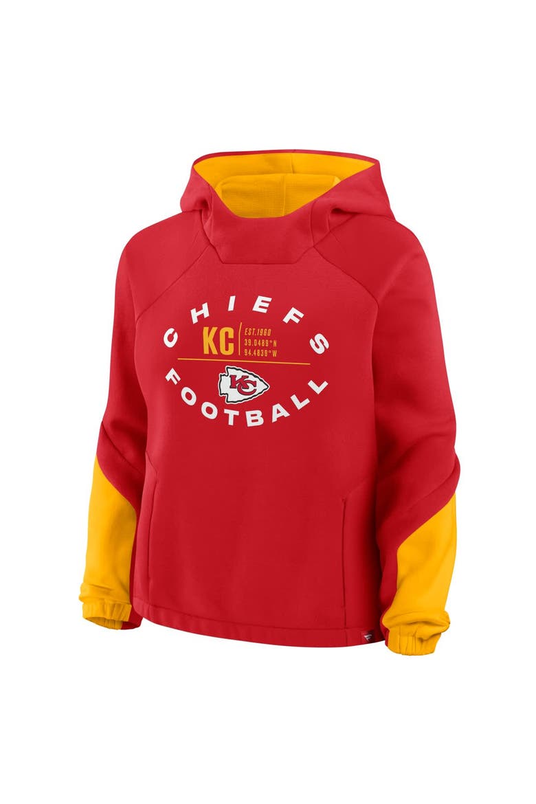 Women's Fanatics Red Kansas City Chiefs Oversized Redzone Bubble Screen Pullover Hoodie, Alternate, color, Red