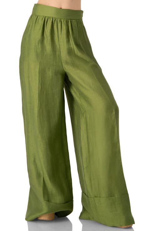 Linen Maxi Wide-Leg Pants