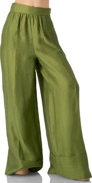 IVONNE Linen Maxi Wide-Leg Pants