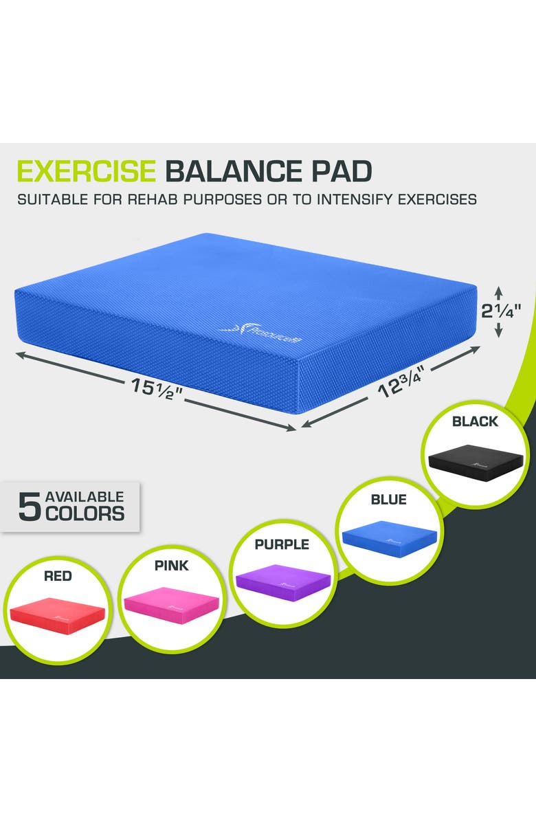 ProsourceFit Exercise Balance Pad, 15.5 x 12.75-in, Alternate, color, Blue