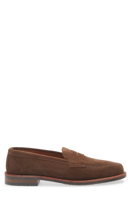 Alden Shoe Company Alden Suede Penny Loafer In Brown
