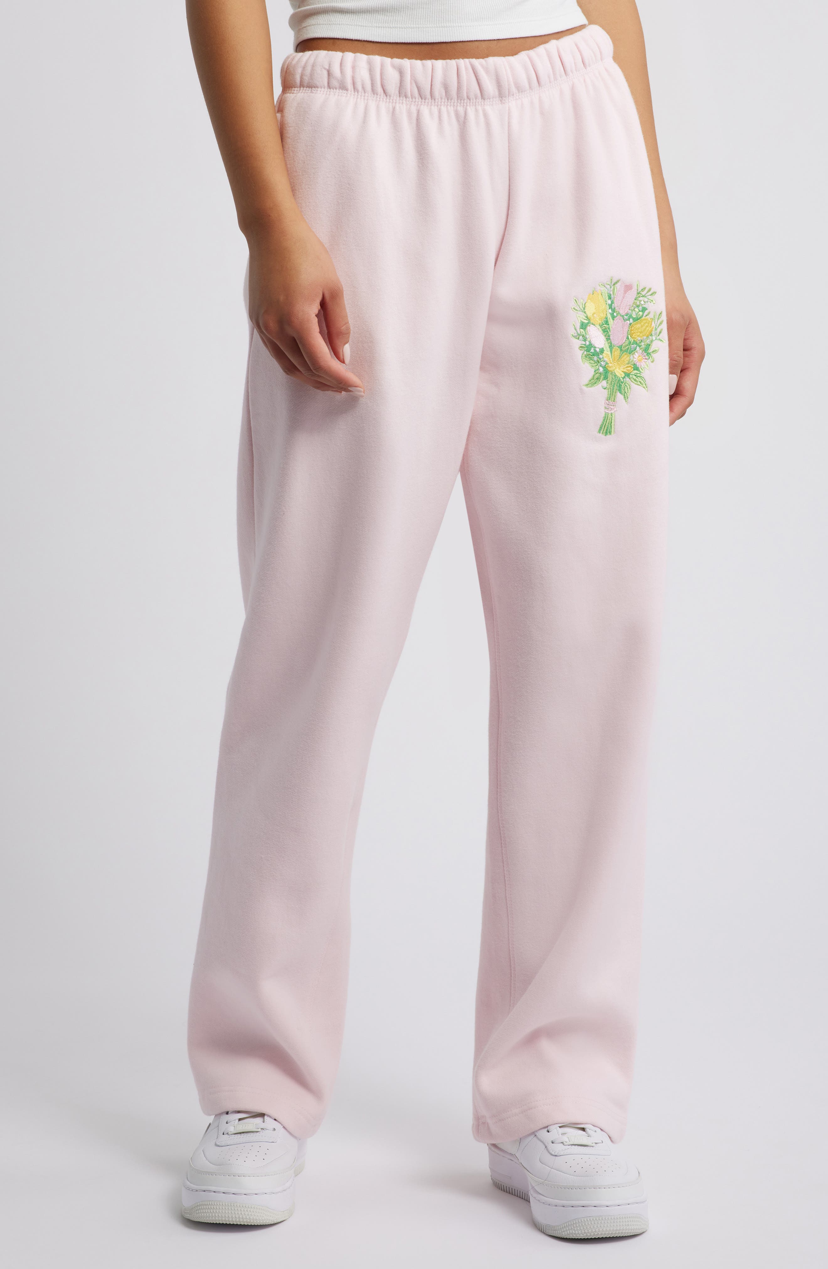 Sit with Us Embroidered Graphic Sweatpants