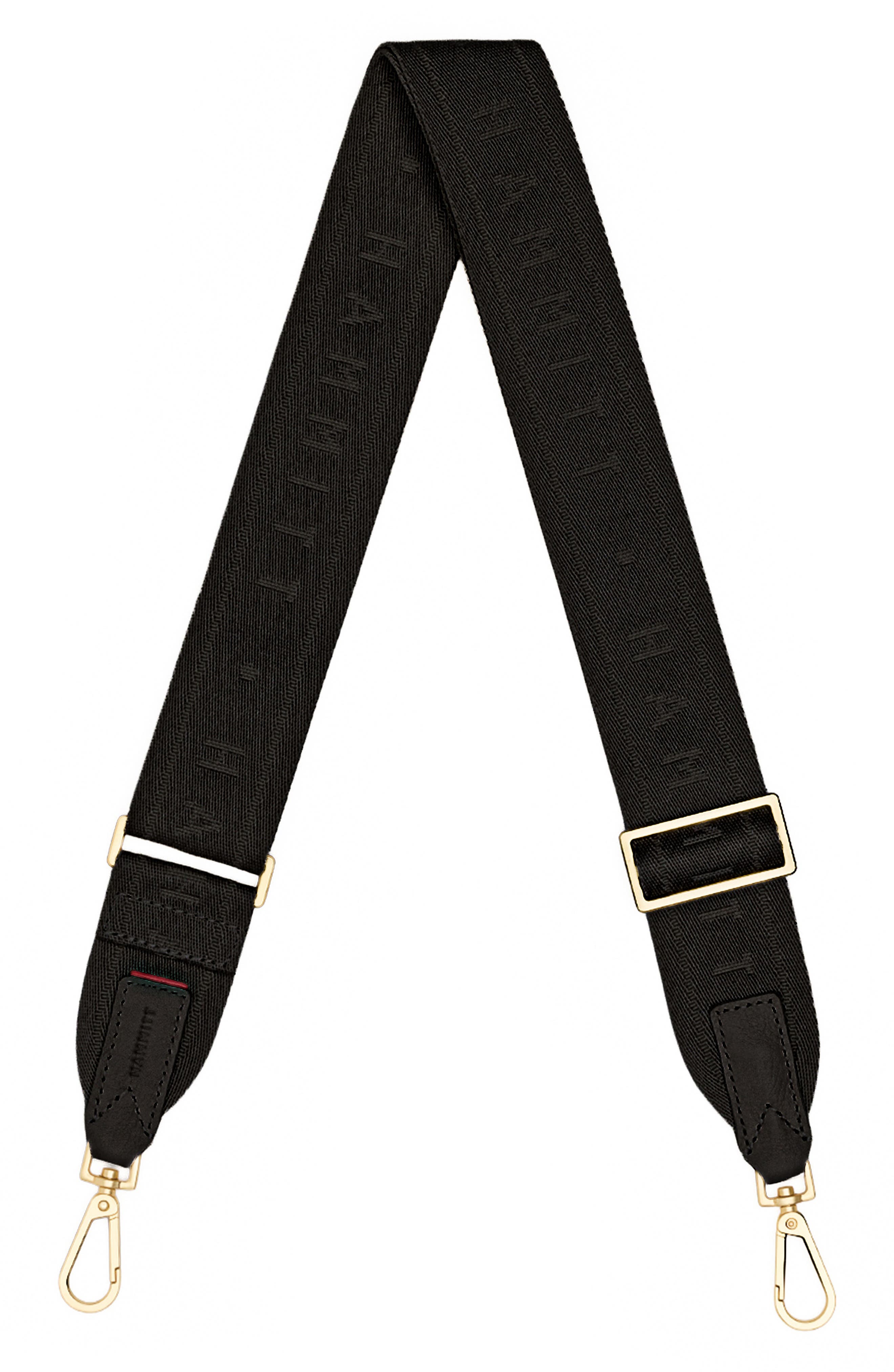 HAMMITT Webbing Crossbody Strap in Black/brushed Gold at Nordstrom