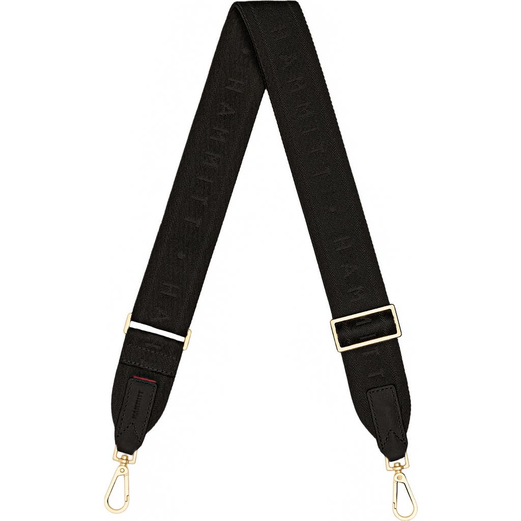 HAMMITT Webbing Crossbody Strap in Black/brushed Gold at Nordstrom