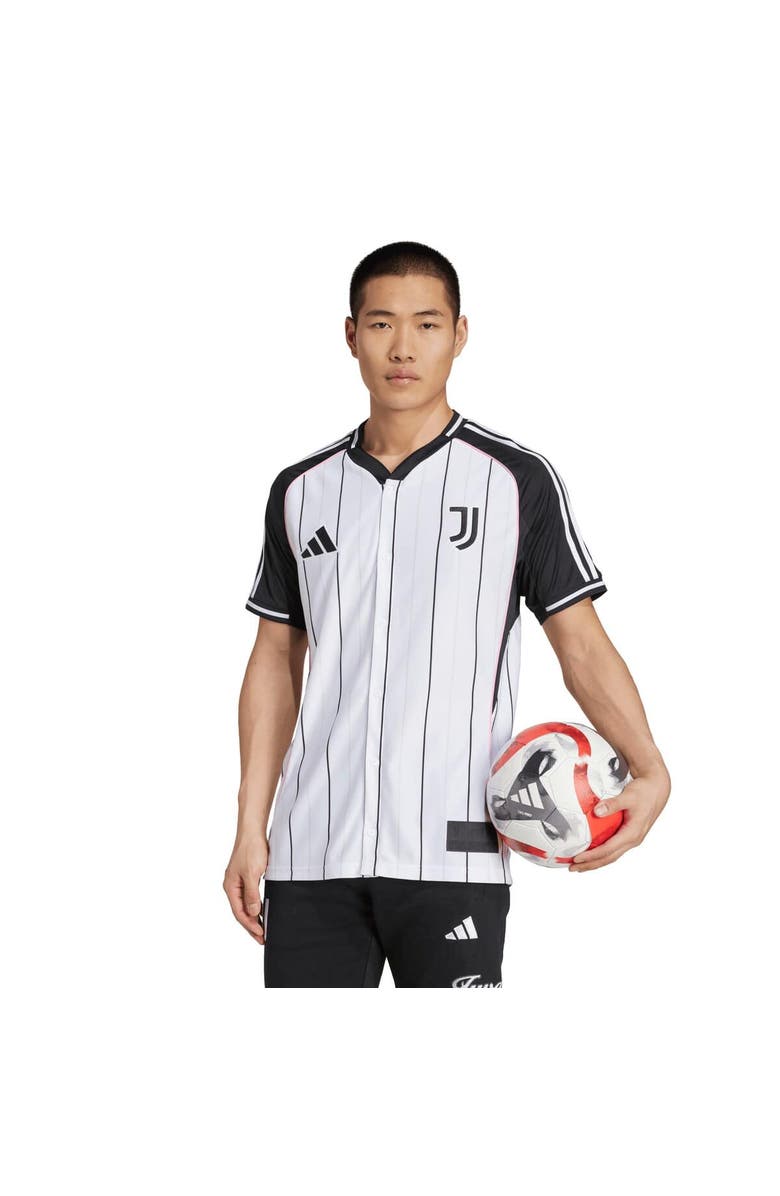 adidas Men's adidas White Juventus US Pack Full-Button Baseball Jersey, Main, color,