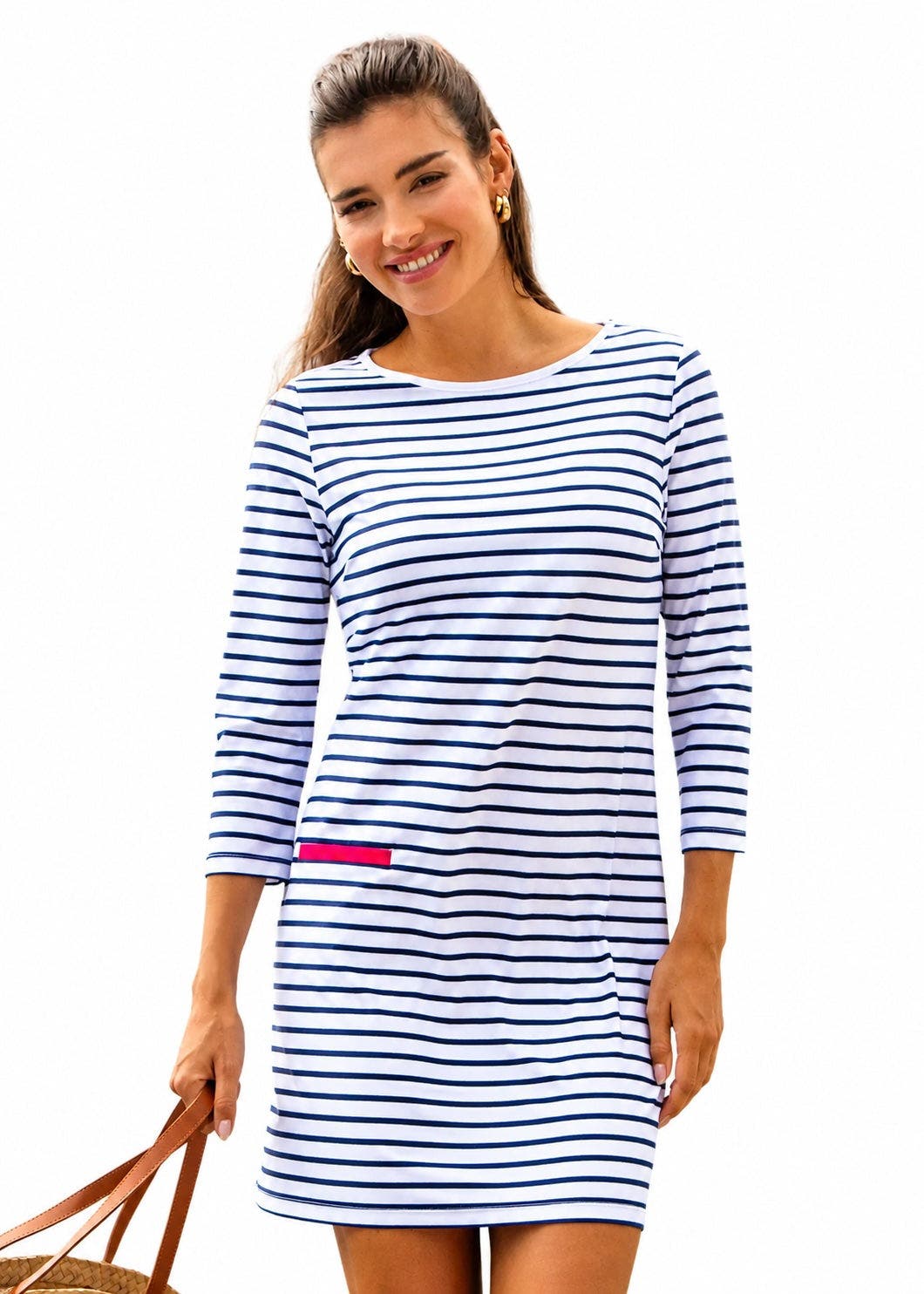 Navy and White Stripe