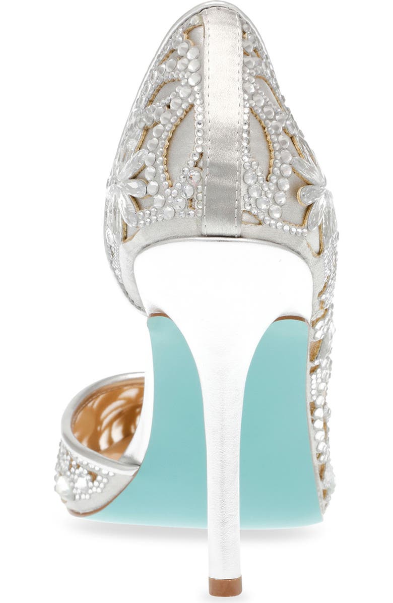 Betsey Johnson Chic Half d'Orsay Pump, Alternate, color, Silver