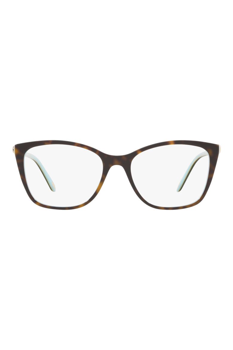 54mm Square Optical Glasses, Main, color, HAVANA/ BLUE