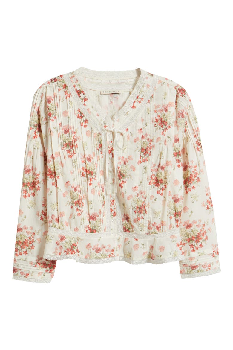 Hillock Floral Organic Cotton Voile Top, Alternate, color, LANTANA FLORAL
