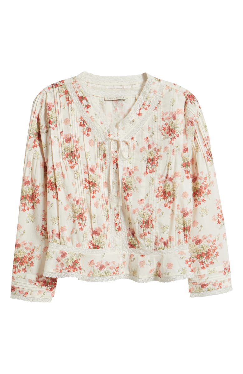 DÔEN Hillock Floral Organic Cotton Voile Top, Alternate, color, 