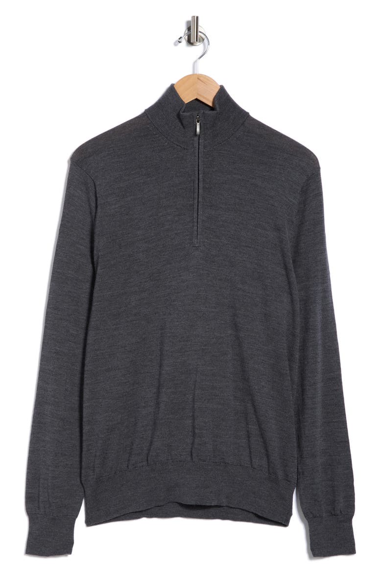Swift Merino Wool Half Zip Pullover, Alternate, color, CHARCOAL