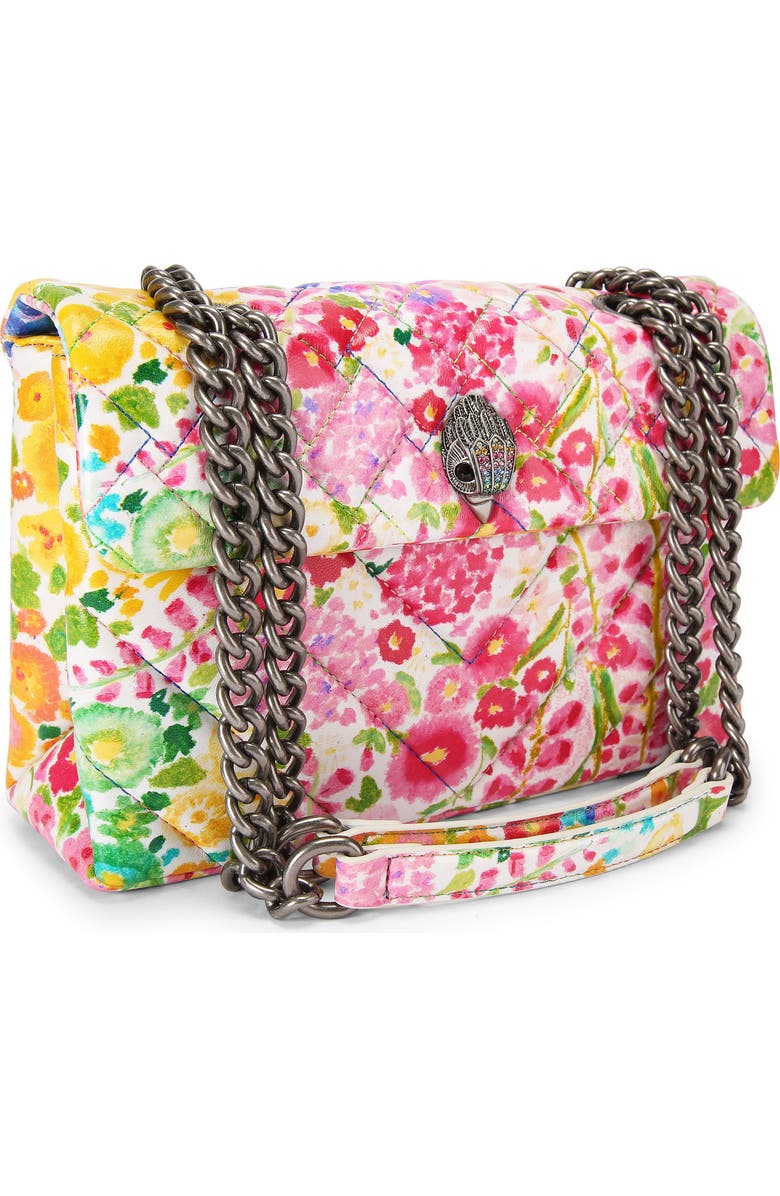 Kurt Geiger London Floral Couture Kensington Floral Quilted Leather Crossbody Bag, Alternate, color, Floral Multi