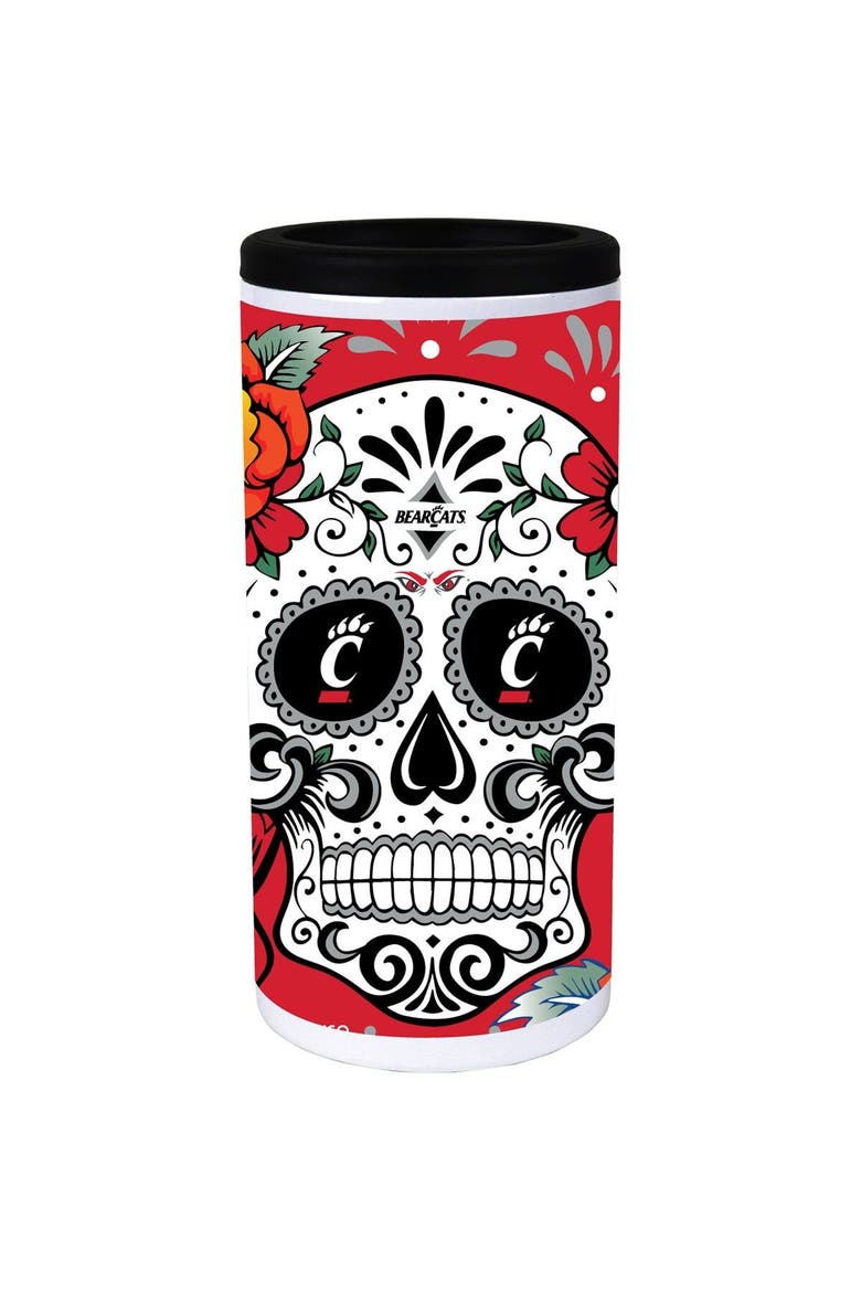 Cincinnati Bearcats Dia Stainless Steel 12oz. Slim Can Cooler, Alternate, color, White