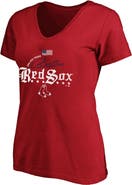 FANATICS Women's Fanatics Red Boston Red Sox USA 250 Years Plus Size V-Neck T-Shirt