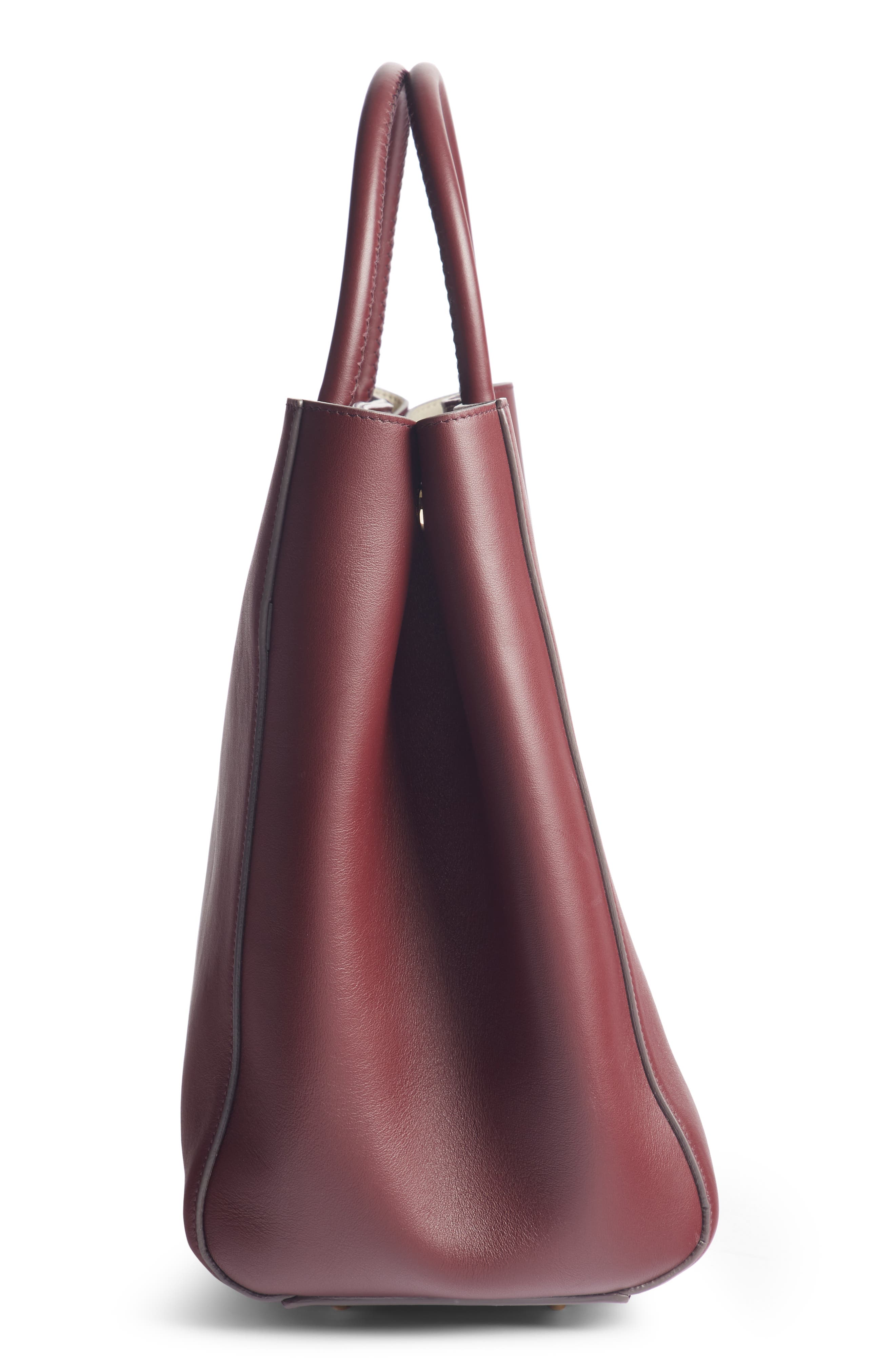 Anya Hindmarch Ebury Rainbow Smiley Leather Tote, Alternate, color, 