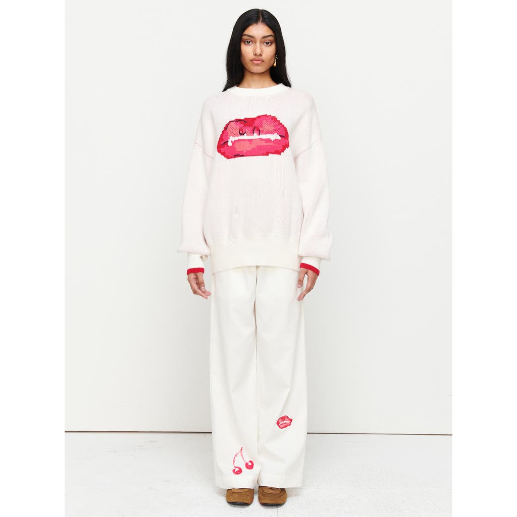 Romy The Brand Lips Sweater In Lips