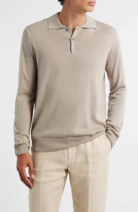 Aurélien Long Sleeve Cashwool® Polo Sweater