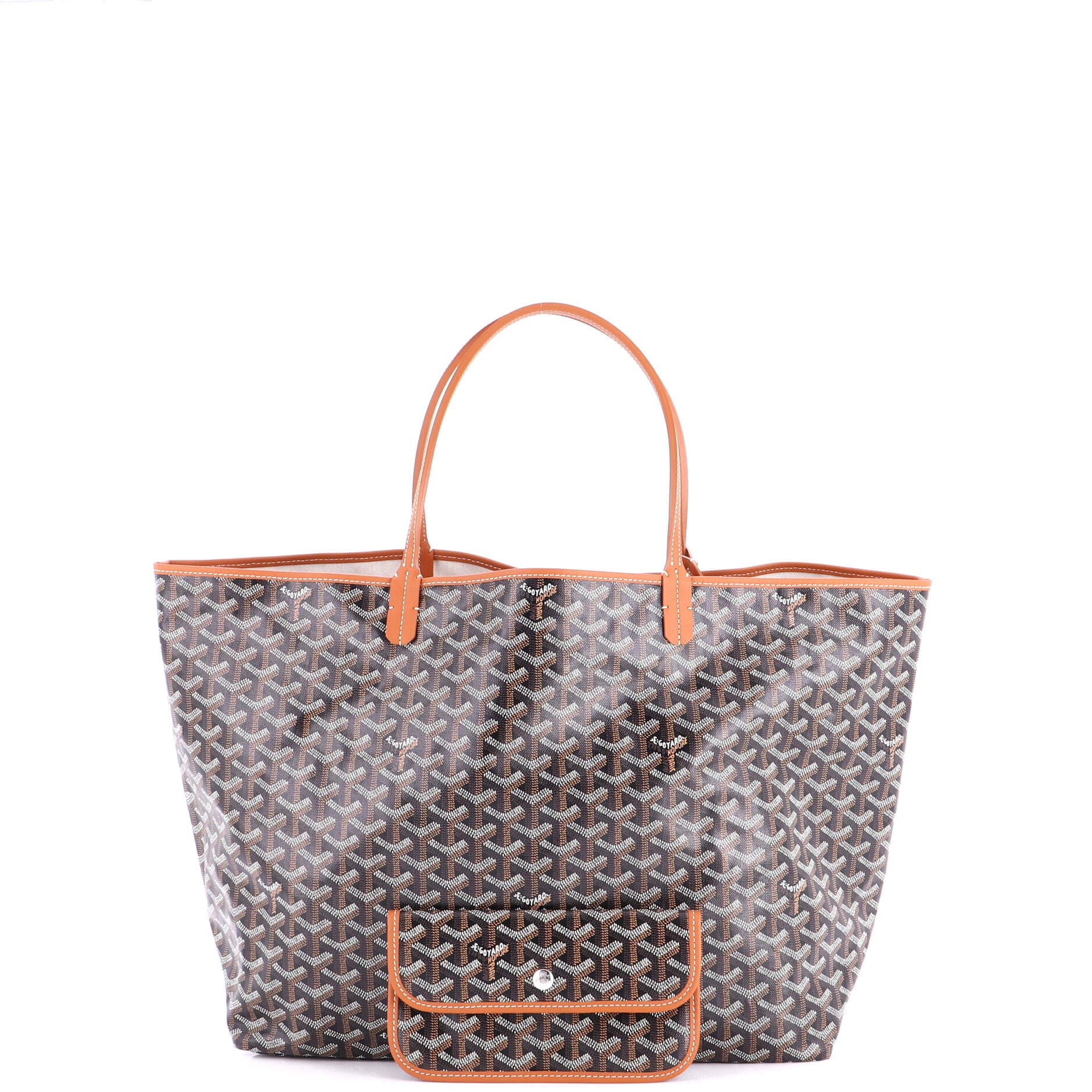 Pre-Owned Goyard Saint Louis Tote Coated Canvas GM, Alternate, color, Brown