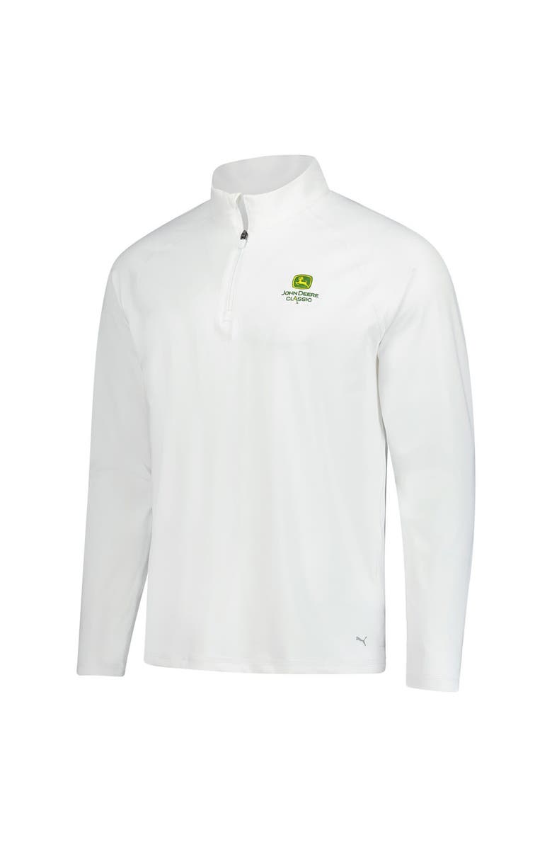 PUMA Men's Puma White John Deere Classic You-V Quarter-Zip Pullover, Alternate, color,